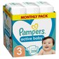 Vaipat PAMPERS Aktiivinen Vauvan kuivaus, Kuukausipakkaus, Koko 3, 6-10 kg, 208 kpl hinta ja tiedot | Vaipat | hobbyhall.fi