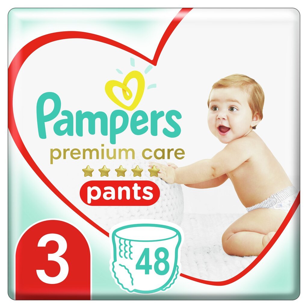 Vaipat PAMPERS Premium Housut, Value Pack, koko 3, 48 kpl hinta ja tiedot | Vaipat | hobbyhall.fi