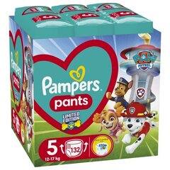 Pampers Pants Paw Patrol (Ryhmä Hau) -housuvaipat, koko 5, 12-17 kg, 132 kpl hinta ja tiedot | Vaipat | hobbyhall.fi