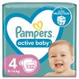 Vaipat PAMPERS Active Baby, koko 4, 9 14 kg, 132 kpl.