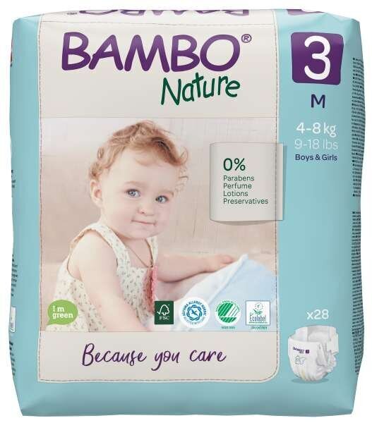 Orgaaniset housuvaipat BAMBON NATURE 3 (48+kg), 28 kpl hinta ja tiedot | Vaipat | hobbyhall.fi