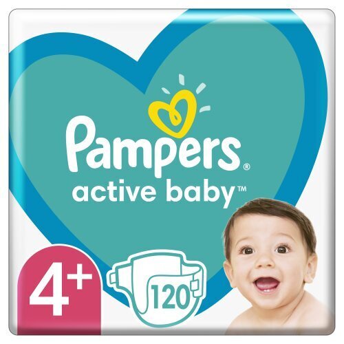 Vaipat PAMPERS Active Baby, koko 4, 10 15 kg, 120 kpl. hinta ja tiedot | Vaipat | hobbyhall.fi