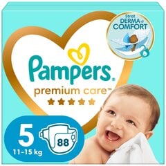 Pampers Premium Care, Mega Box, koko 5, 11-18 kg, 88 kpl. hinta ja tiedot | Vaipat | hobbyhall.fi