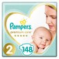 Vaipat Pampers Premium Care, Mega Box, koko 2, 4-8 kg, 148 kpl. hinta ja tiedot | Vaipat | hobbyhall.fi