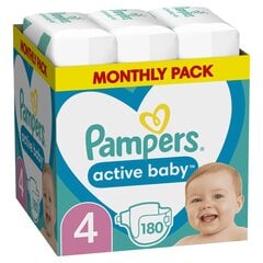 Vaipat PAMPERS Active Baby MSB S4, 180 kpl. hinta ja tiedot | Vaipat | hobbyhall.fi