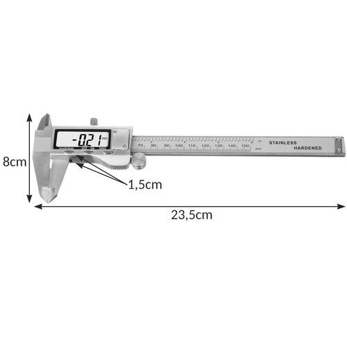 Elektroninen työntömitta - 15 cm hinta ja tiedot | Käsityökalut | hobbyhall.fi