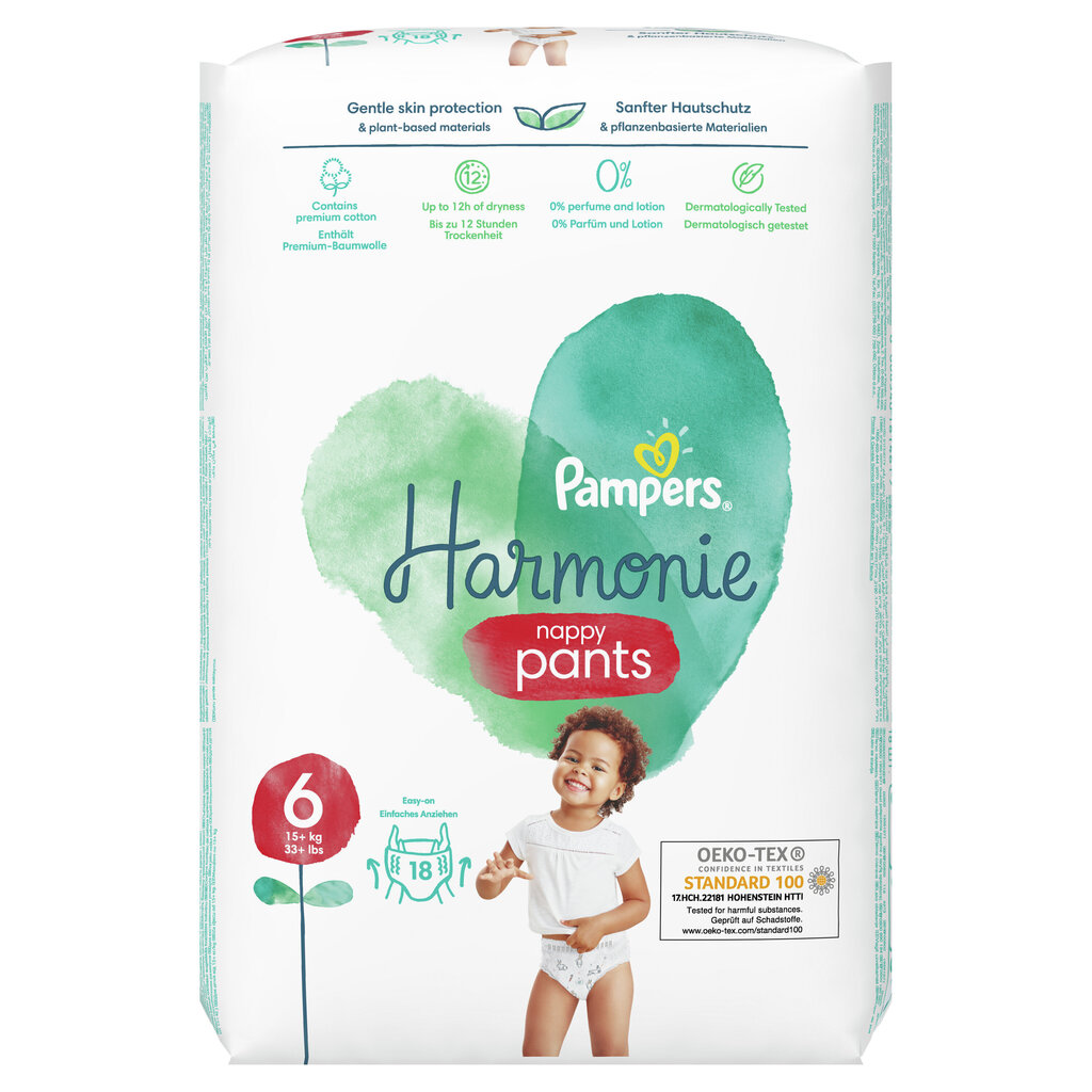 Vaipat Pampers Harmonie Housut VP S6, 18 kpl hinta ja tiedot | Vaipat | hobbyhall.fi