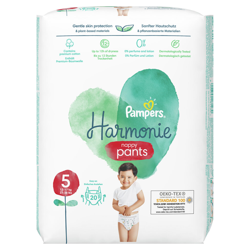 Vaipat Pampers Harmonie Housut VP S5, 20 kpl hinta ja tiedot | Vaipat | hobbyhall.fi