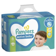Pampers Active Baby -vaipat, koko 6, 96 kpl, 13–18 kg hinta ja tiedot | Vaipat | hobbyhall.fi
