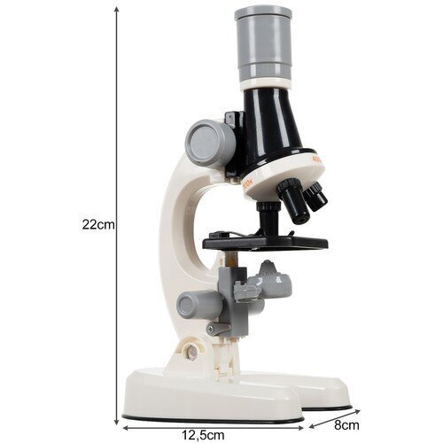 Mikroskooppi 1200x lisävarusteilla, tieteellinen opetuslelu lapsille, Kruzzel hinta ja tiedot | Kehittävät lelut | hobbyhall.fi