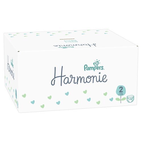 Pampers Harmonie koko 2, 132 vaipat, 4kg-8kg. hinta ja tiedot | Vaipat | hobbyhall.fi