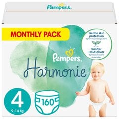 Vaipat Pampers Harmonie, koko 4, 9-14 kg, 160 kpl, Monthly pack hinta ja tiedot | Vaipat | hobbyhall.fi