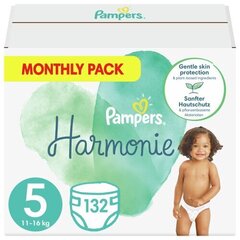 Vaipat Pampers Harmonie, koko 5, 11-16 kg, 132 kpl Monthly pack hinta ja tiedot | Vaipat | hobbyhall.fi