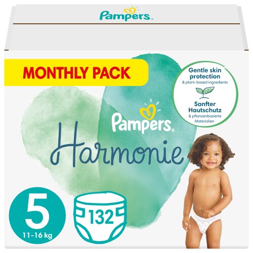 Vaipat Pampers Harmonie, koko 5, 11-16 kg, 132 kpl Monthly pack hinta ja tiedot | Vaipat | hobbyhall.fi