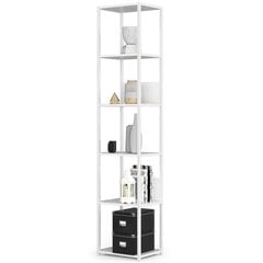 Loft metallinen kirjahylly 40 cm - valkoinen - 6 hyllytasoa hinta ja tiedot | Akord Huonekalut ja sisustus | hobbyhall.fi