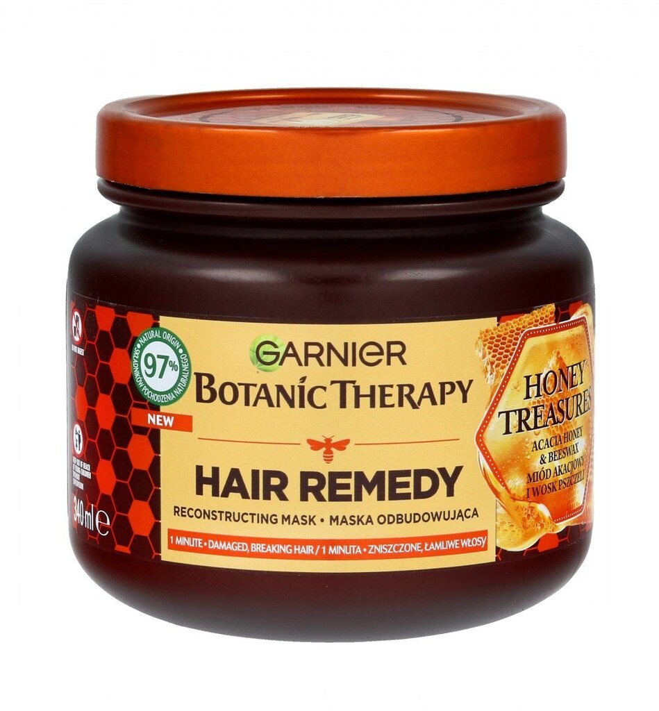Garnier Botanic Therapy Hair Remedy Honey Treasures Vahvistava hiusnaamio, 340 ml hinta ja tiedot | Naamiot, öljyt ja seerumit | hobbyhall.fi