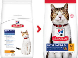 Hill's Science Plan Mature Adult Kuivaruokaa kissoille kanan kanssa, 0,3 g hinta ja tiedot | Kissan kuivaruoka | hobbyhall.fi