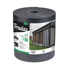 Bradas Solid 19 cm x 26 m, tummanharmaan värinen peitelista puutarhaan hinta ja tiedot | Aidat ja tarvikkeet | hobbyhall.fi