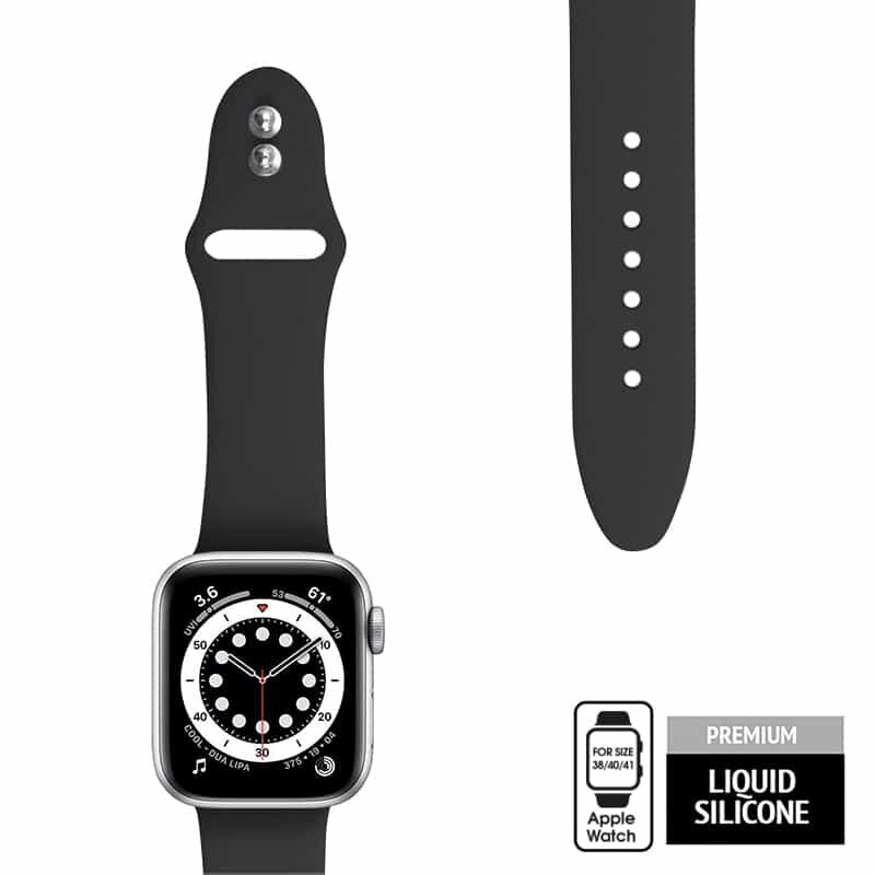 Crong rannekoru Apple Watchille 38/40/41mm, musta - hinta ja tiedot | Älykellojen ja aktiivisuusrannekkeiden lisätarvikkeet | hobbyhall.fi