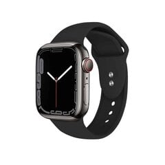 Crong rannekoru Apple Watchille 42/44/45mm, musta hinta ja tiedot | Älykellojen ja aktiivisuusrannekkeiden lisätarvikkeet | hobbyhall.fi