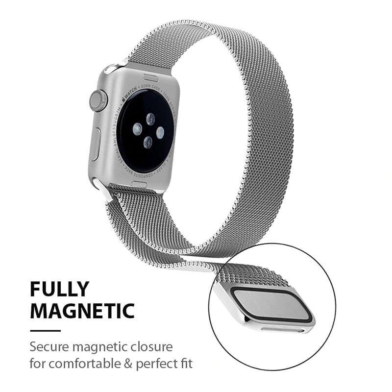 Crong Milano Steel Apple Watchille 38/40/41mm, kulta hinta ja tiedot | Älykellojen ja aktiivisuusrannekkeiden lisätarvikkeet | hobbyhall.fi