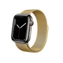 Crong Milano Steel Apple Watchille 42/44/45mm, kulta - hinta ja tiedot | Älykellojen ja aktiivisuusrannekkeiden lisätarvikkeet | hobbyhall.fi