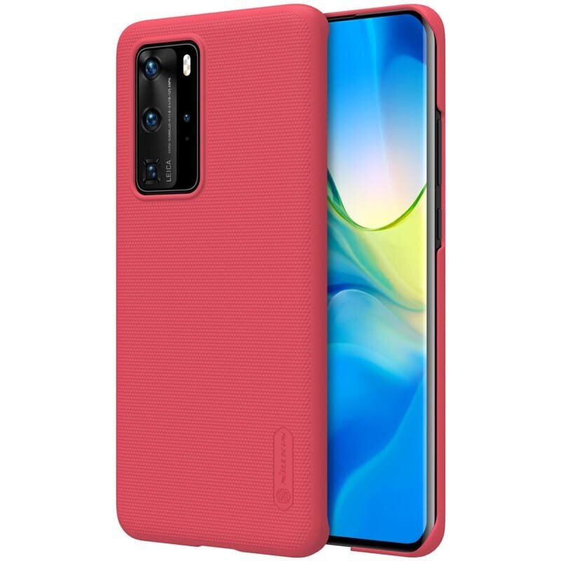 Nillkin Super Frosted Shield Huawei P40 Prolle, punainen hinta ja tiedot | Puhelimen kuoret ja kotelot | hobbyhall.fi