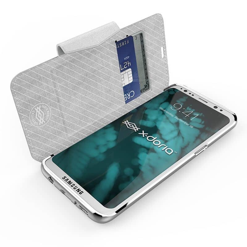 X-Doria Engage Folio Samsung Galaxy S8+:lle, valkoinen Valkoinen hinta ja tiedot | Puhelimen kuoret ja kotelot | hobbyhall.fi