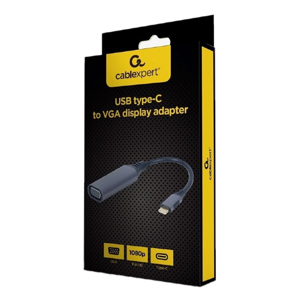 Sovitin Gembird A-USB3C-VGA-01, USB C - VGA hinta ja tiedot | Adapterit | hobbyhall.fi