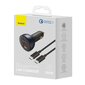 Autolaturi Baseus fast USB / USB Type C 160W PPS Quick Charge 5 PD gray (TZCCZM-0G) hinta ja tiedot | Puhelimen laturit | hobbyhall.fi