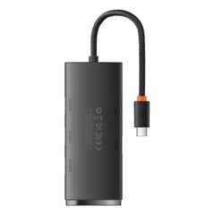 Baseus Lite Series HUB USB Type C -sovitin - 4x USB 3.0 25cm musta (WKQX030301) hinta ja tiedot | Baseus Tietokoneiden lisävarusteet | hobbyhall.fi