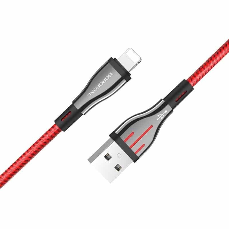 Borofone Highway, USB-Lightning, 1,2 m hinta ja tiedot | Puhelinkaapelit | hobbyhall.fi