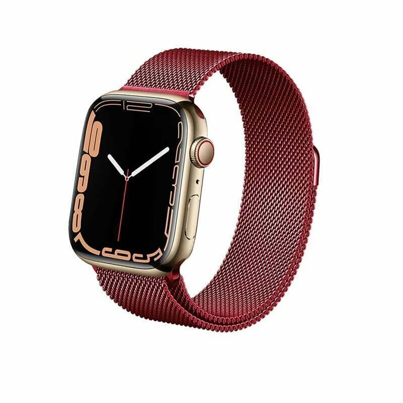 Crong Milano Steel Apple Watchille 38/40/41mm, punainen - hinta ja tiedot | Älykellojen ja aktiivisuusrannekkeiden lisätarvikkeet | hobbyhall.fi