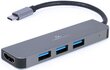 Gembird USB-C HDMI/USB3/2IN1 A-CM-COMBO2-01 hinta ja tiedot | Adapterit | hobbyhall.fi