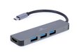 Gembird USB-C HDMI/USB3/2IN1 A-CM-COMBO2-01 hinta ja tiedot | Adapterit | hobbyhall.fi