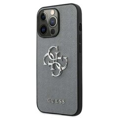 Guess Saffiano 4G Large Silver Logo Case iPhone 13 Prolle (harmaa) hinta ja tiedot | Puhelimen kuoret ja kotelot | hobbyhall.fi