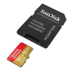 SanDisk Extreme microSDXC 64 Gt hinta ja tiedot | Sandisk Puhelimet, älylaitteet ja kamerat | hobbyhall.fi