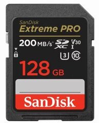 SanDisk Extreme PRO SDXC 128GB hinta ja tiedot | Puhelimen muistikortit | hobbyhall.fi