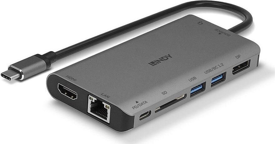 Sovitin Lindy DST-Mini XT (43323), USB-C hinta ja tiedot | Adapterit | hobbyhall.fi