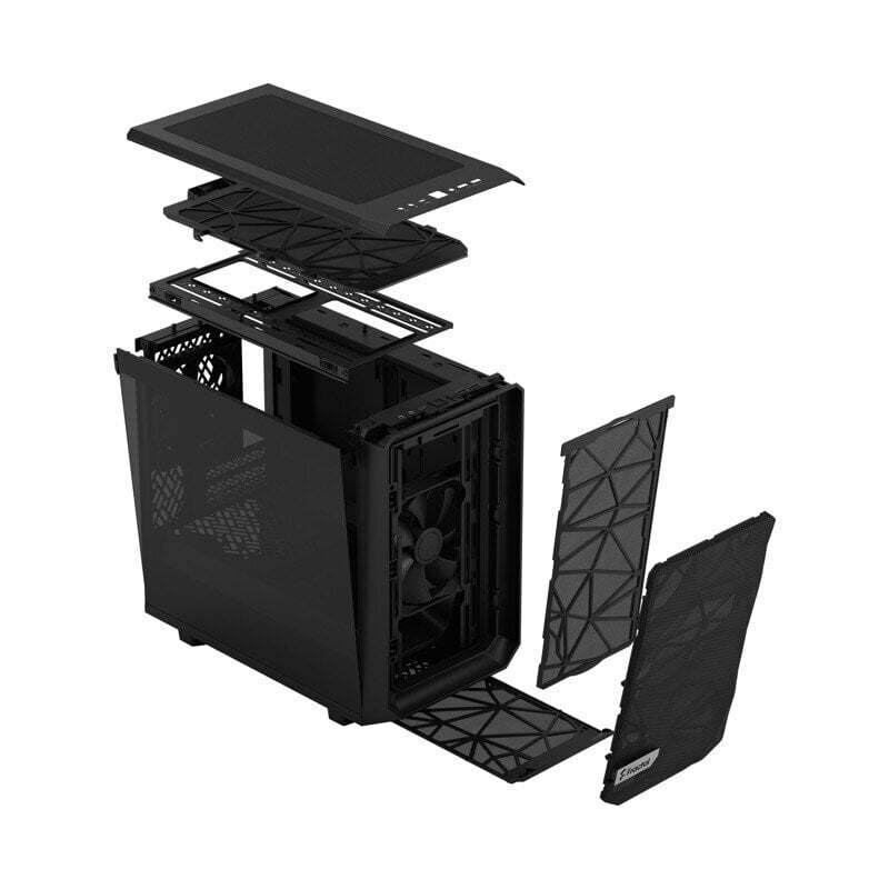 Fractal Design Meshify 2 Nano Black TG tumma sävy hinta ja tiedot | Tietokonekotelot | hobbyhall.fi