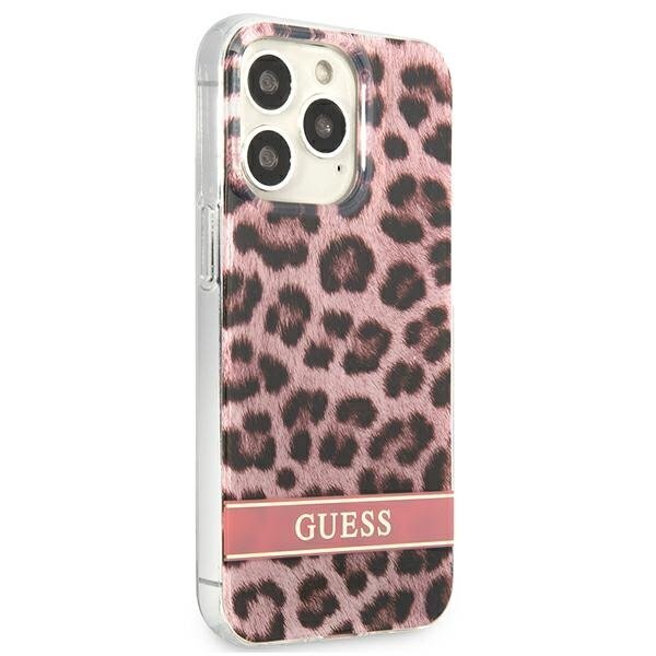 Guess Case GUHCP13XHSLEOP iPhone 13 Pro Max, vaaleanpunainen hinta ja tiedot | Puhelimen kuoret ja kotelot | hobbyhall.fi