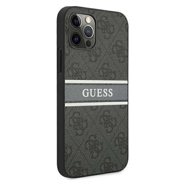 Guess GUHCP12L4GDGR iPhone 12 Pro Max 6.7 harmaa / harmaa kovakotelo 4G Stripe hinta ja tiedot | Puhelimen kuoret ja kotelot | hobbyhall.fi