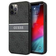 Guess GUHCP12L4GDGR iPhone 12 Pro Max 6.7 harmaa / harmaa kovakotelo 4G Stripe hinta ja tiedot | Puhelimen kuoret ja kotelot | hobbyhall.fi