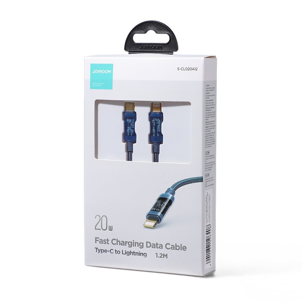 Joyroom S-CL020A12 Type-C to Lightning PD 20W Data Cable 1.2m-Blue hinta ja tiedot | Puhelinkaapelit | hobbyhall.fi