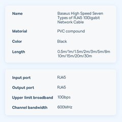 Cable Baseus High Speed, musta hinta ja tiedot | Kaapelit ja adapterit | hobbyhall.fi