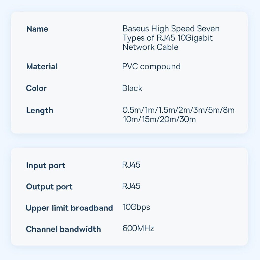 Cable Baseus High Speed, musta hinta ja tiedot | Kaapelit ja adapterit | hobbyhall.fi