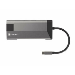 Natec Fowler Plus USB-C->HUB USB 3.0 3x HDMI 4K hinta ja tiedot | Adapterit | hobbyhall.fi