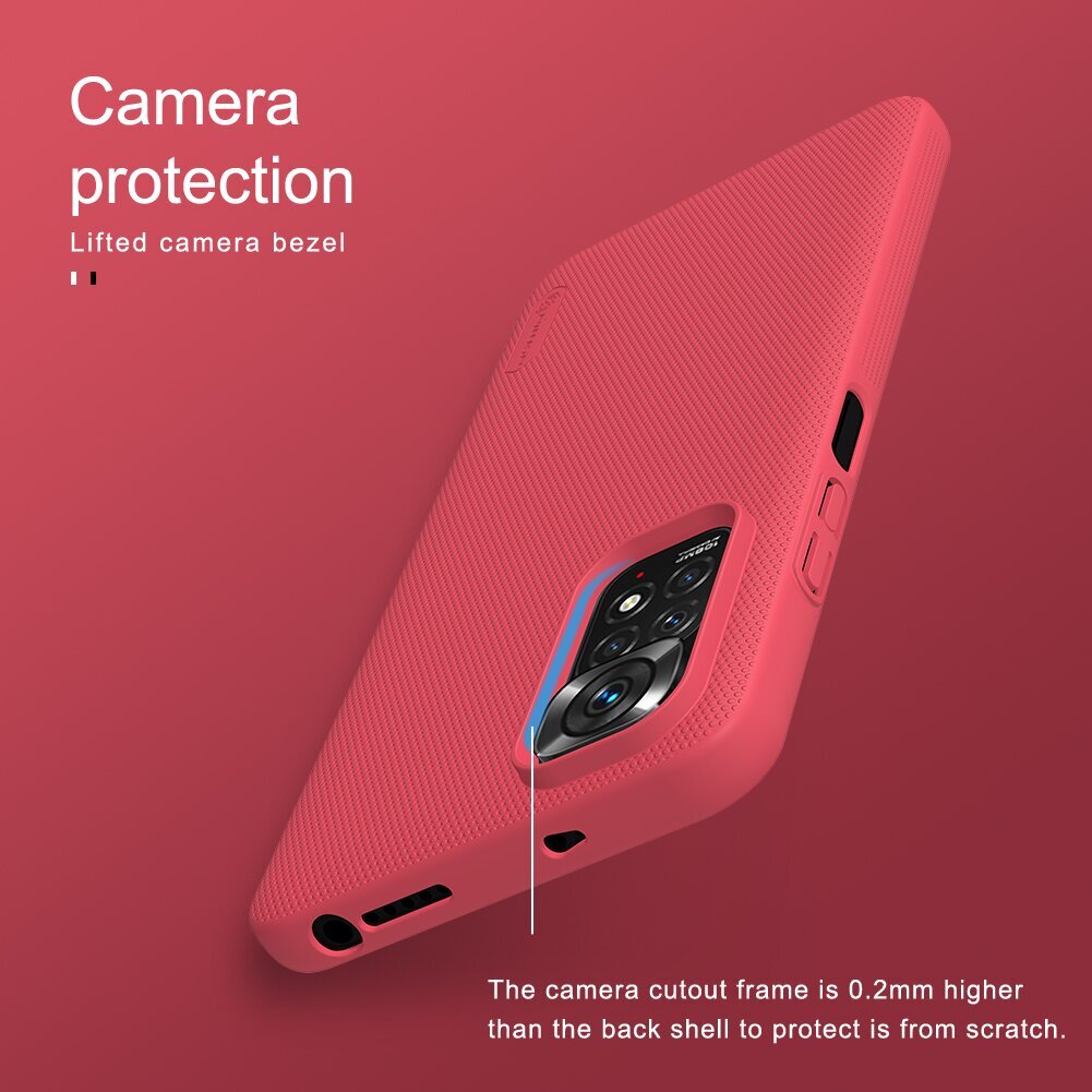 Nillkin Super Frosted takakuori Xiaomi Redmi Note 11S:lle, musta hinta ja tiedot | Puhelimen kuoret ja kotelot | hobbyhall.fi