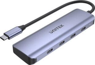 UNITEK HUB USB-C 3.1, 4X USB-C, 5 GBPS, H1107K hinta ja tiedot | Adapterit | hobbyhall.fi