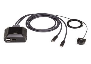 Aten US3312 2-Port USB-C 4K DisplayPort KVM hinta ja tiedot | Adapterit | hobbyhall.fi